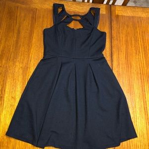 BETSEY JOHNSON black laser cut circle dress